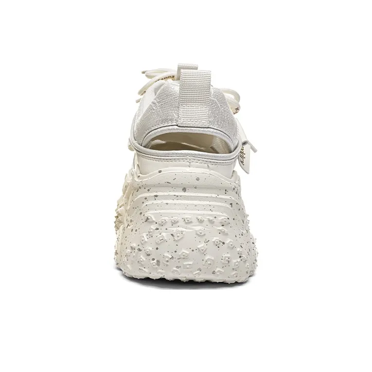 Kappa Anti Slip And Wear Resistant Height Increasing Low Top Chunky Sneakers Women's Cool Gray-4