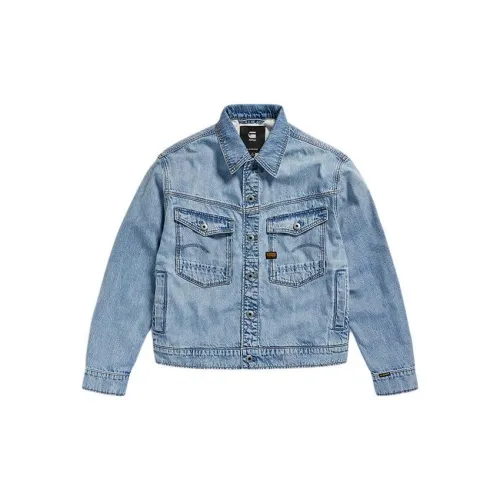 G-STAR RAW Denim Jackets Men Pale Blue