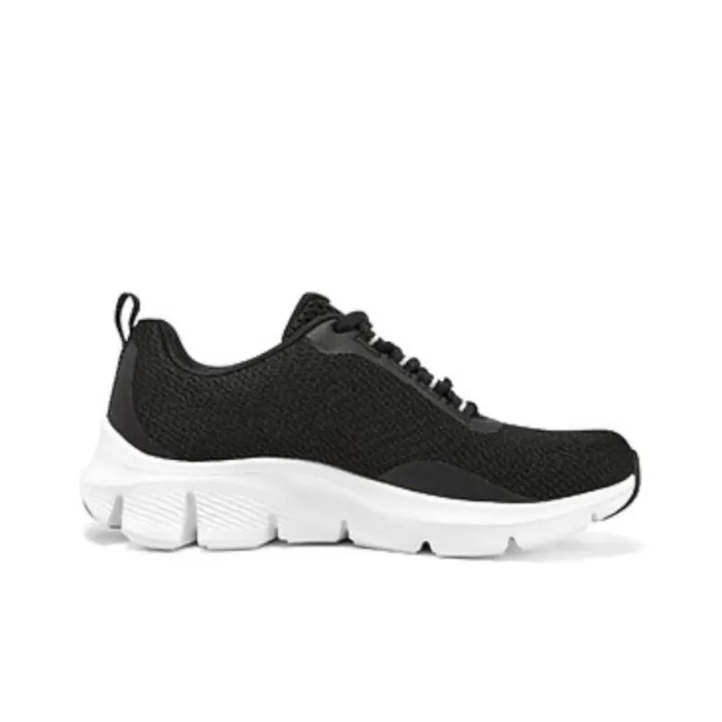 Skechers Flex Comfort Cushioning Anti-Slip And Wear-Resistant Low-Top Casual Running Shoes Women's Black White-1