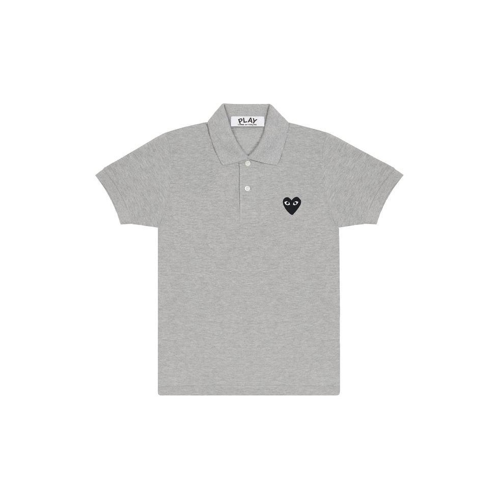 CDG Play Polo Shirts Unisex Top Gray POIZON