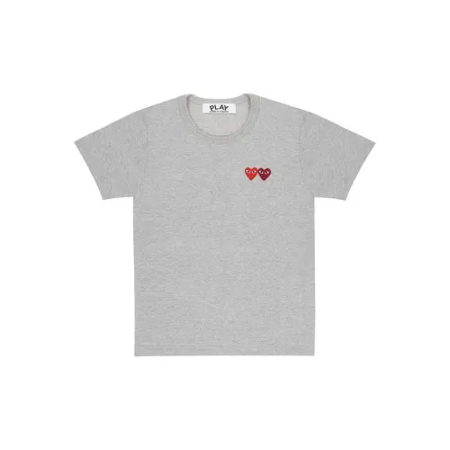 CDG Play T-Shirts Unisex Gray