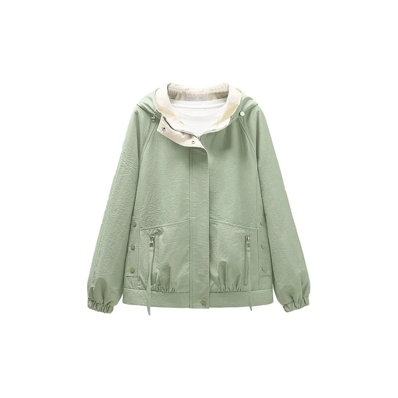 Cypress House Jackets & Coats Women's Green & Beige Color-1