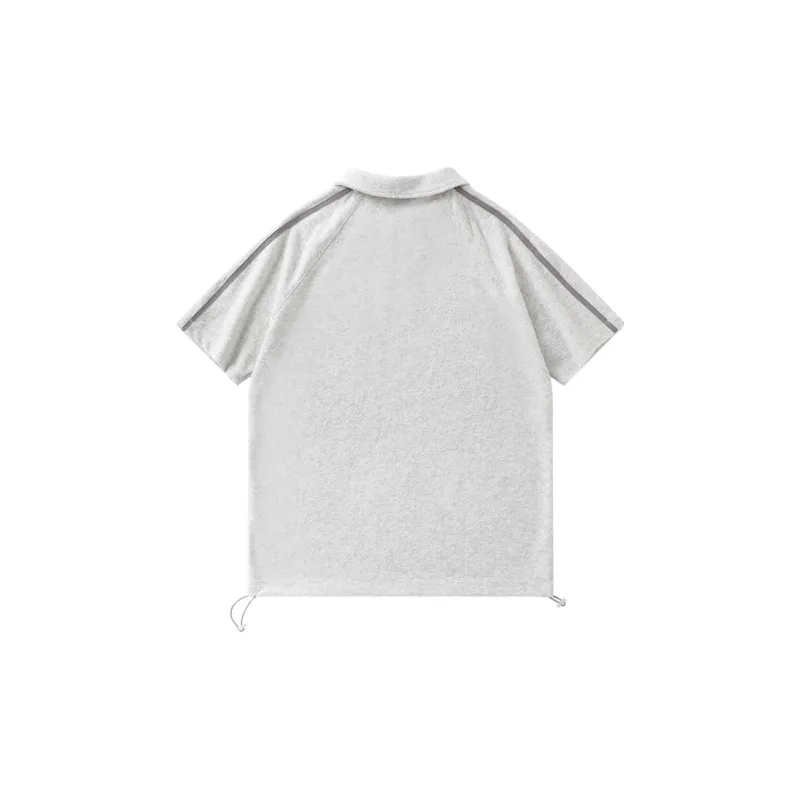 LAMLICKA Polo Shirt Unisex Heather Gray-1