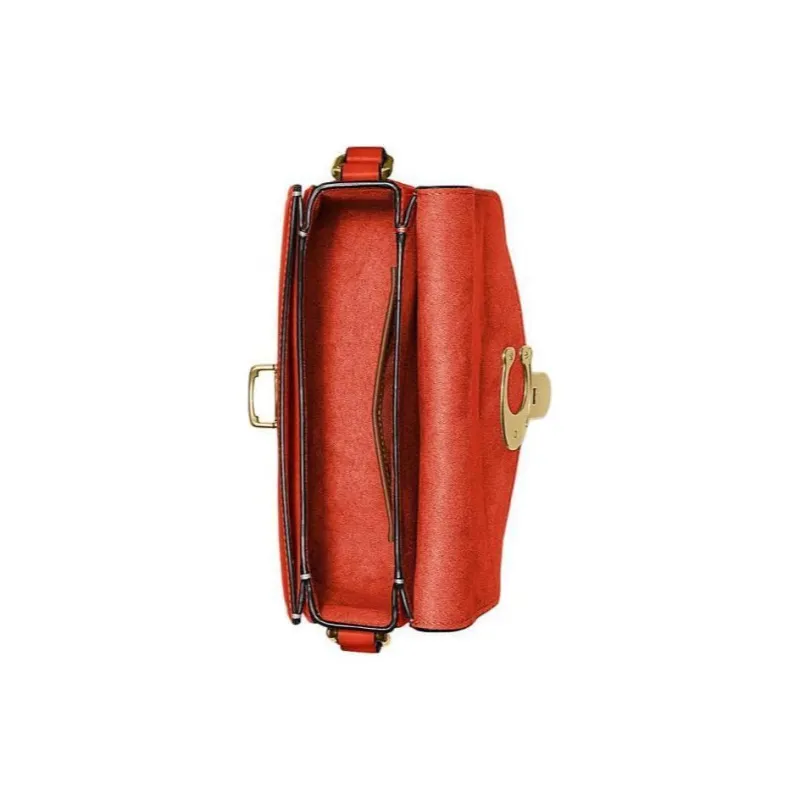 COACH Studio Cow Leather Crossbody Bag Trumpets Women's Orange Red-3