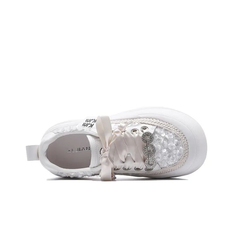 KEJIANNI Anti-Slip Wear-Resistant Low-Top Skateboard Shoes Women's-2