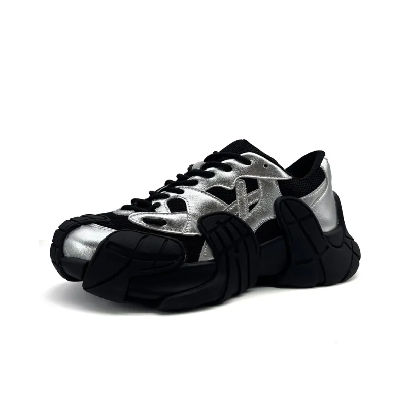 H2 Anti Slip Wear Resistant Low Top Chunky Sneakers Unisex White-6