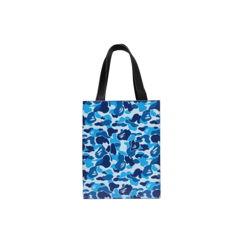 A BATHING APE ABC Camo Synthetic Leather Tote Bag Shopping Bag Handbag Medium Size Men's Blue-2