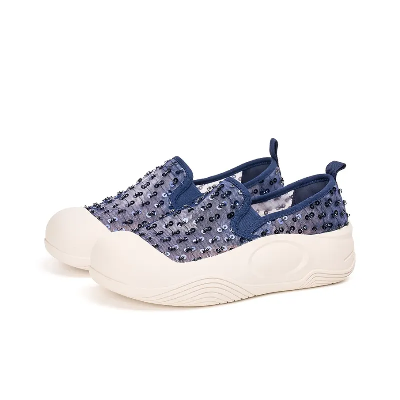 Joy&Mario Loafers Women's Champagne/Dark Blue-1