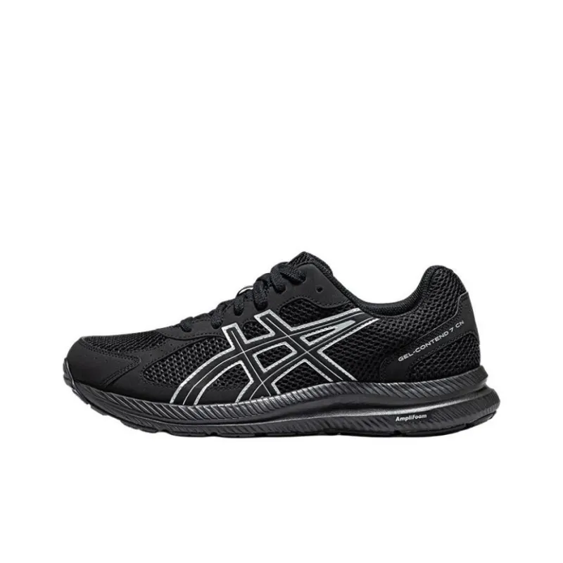 Asics Gel Contend 7 Cushioning Wear Resistant Low Top Casual Running Shoes Men's Black-0