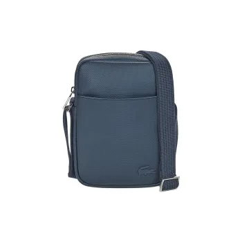 LACOSTE Recycled Canvas With Polyurethane Shoulder Bag, Crossbody Bag Men's Blue