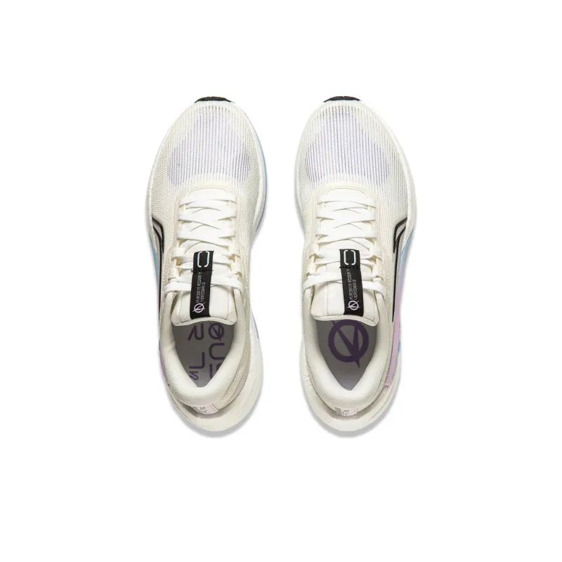 LINING Furious Rider 7.0 V2 Running Shoes Women's Low Top Ivory/Black/Sky Blue-4