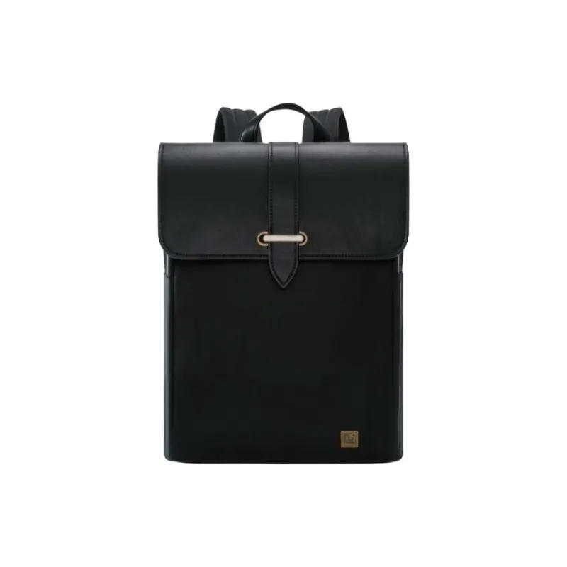 UMM Nylon Fabric Backpack Medium Size Unisex Black-1