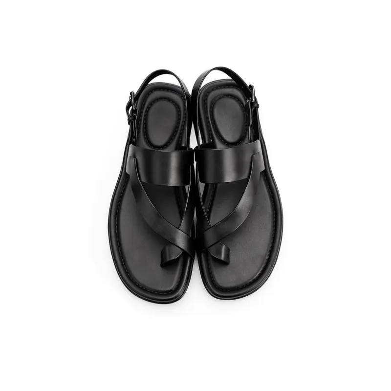 Voguhomme Beach Sandals Men Black-1