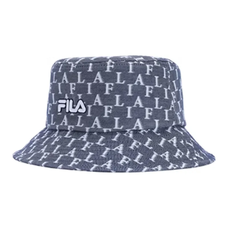 FILA Polyester Cotton Bucket Hats Unisex Blue/Apricot-1