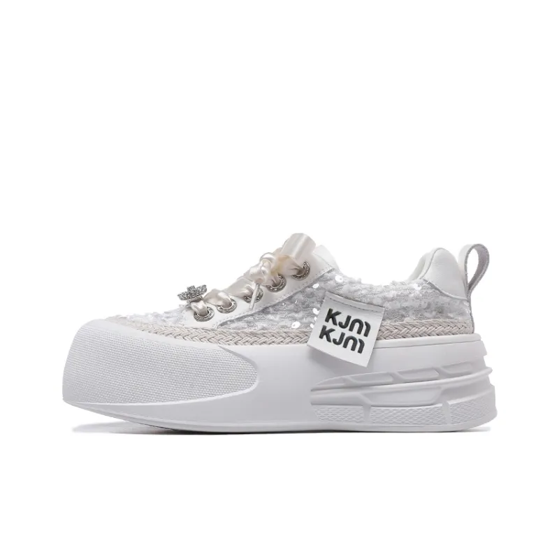 KEJIANNI Anti-Slip Wear-Resistant Low-Top Skateboard Shoes Women's-0