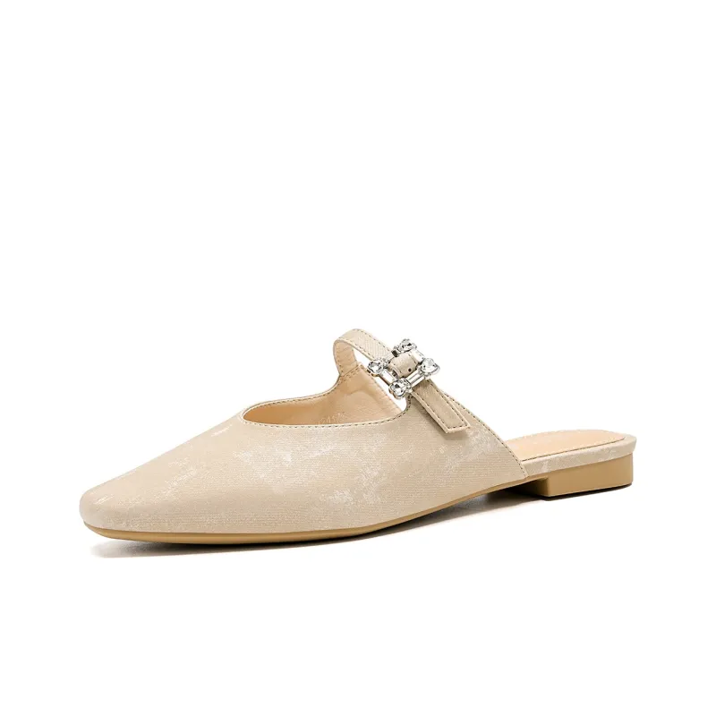 EBLAN Wrap toe Slippers Women's Beige-1