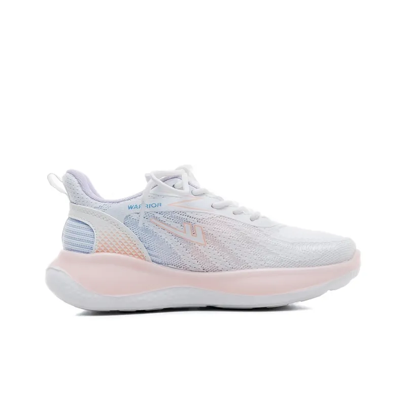 Warrior Lightweight And Breathable Low Top Casual Shoes Women's White Purple-1
