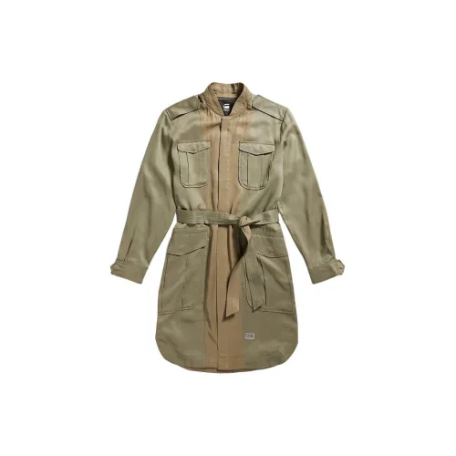 G-STAR RAW Long-Sleeved Dresses Women's Khaki Green