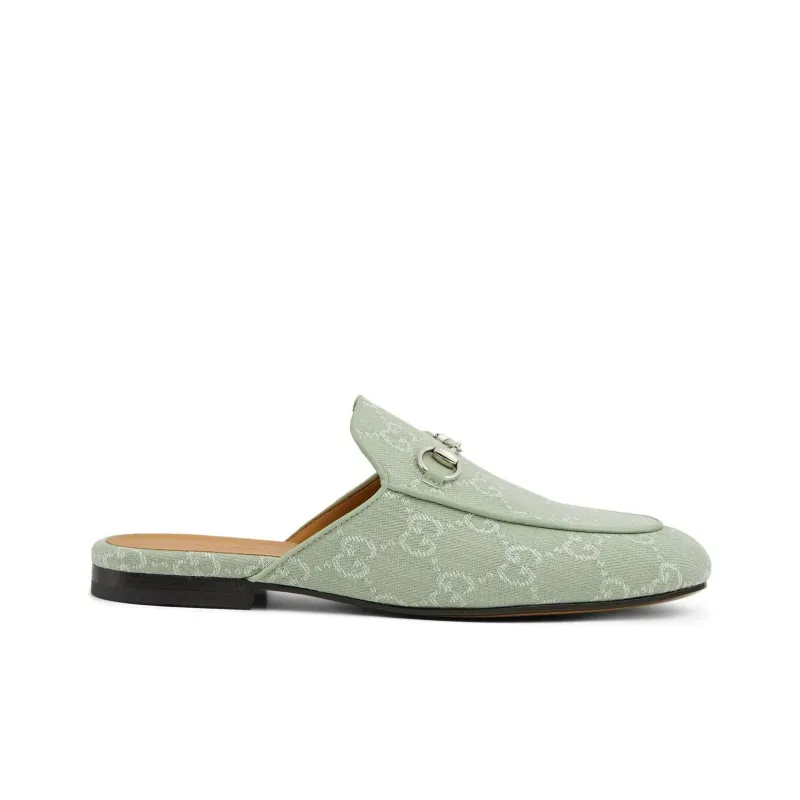 GUCCI Princetown Wrap toe Slippers Women's Green-1