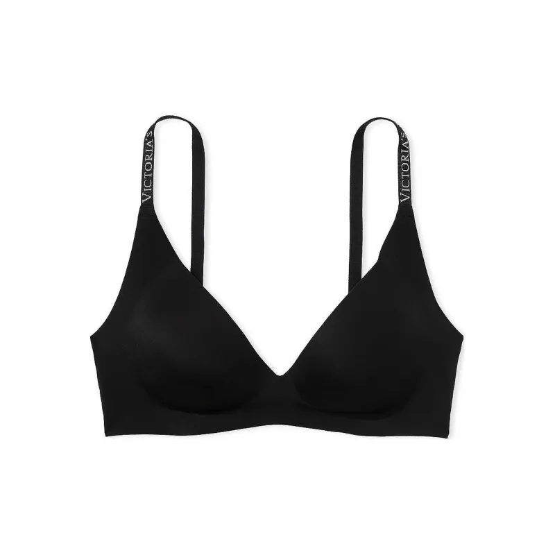 Victoria's Secret PINK THE T-SHIRT T-Shirt Push-Up Comfort Bra/Black Bra Women's Black-0