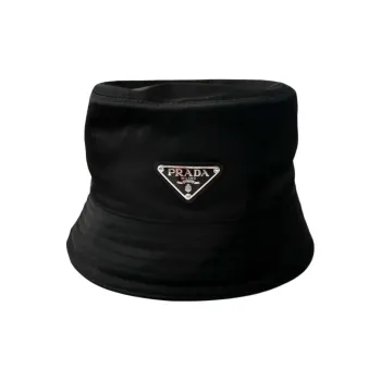 PRADA Recycled Nylon Bucket Hats Men's Black