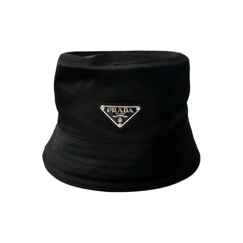 PRADA Recycled Nylon Bucket Hats Men's Black-0