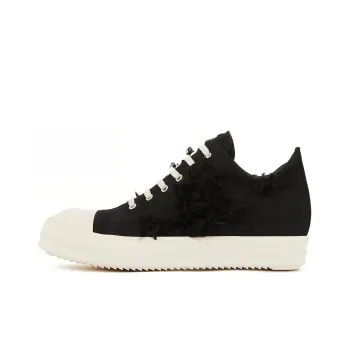 Rick Owens DRKSHDW Fogachine Slashed Stretch Denim Low Black Milk