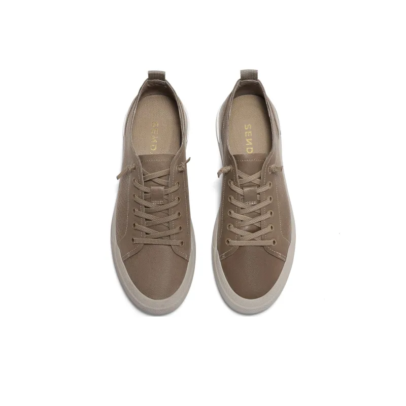 Senda Skateboard Shoes Men Low Top Brown/Khaki-4