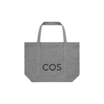 COS Cotton Tote Bag, Shopping Bag, Shoulder Bag Unisex Dark Gray