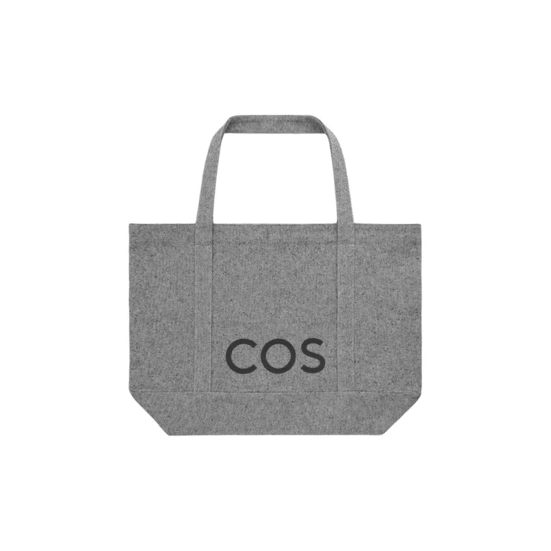 COS Cotton Tote Bag, Shopping Bag, Shoulder Bag Unisex Dark Gray-0