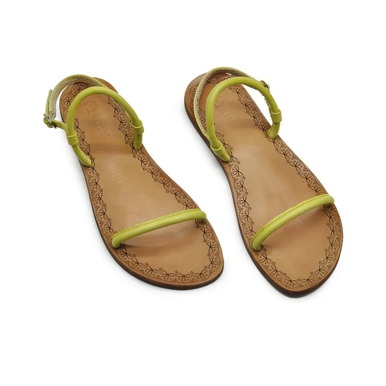ARTMU Beach Sandals Women's Apricot/Grass Green/Khaki-15