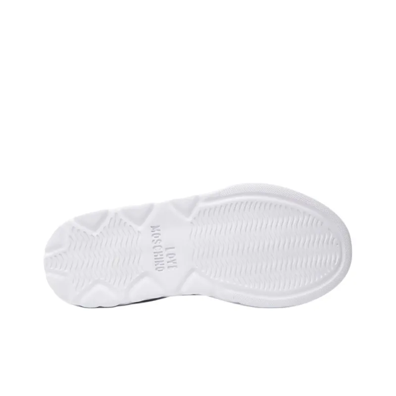 LOVE MOSCHINO Logo-charm Leather Chunky Sneakers-5