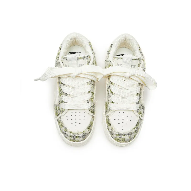 IMARSE Skateboard Shoes Unisex Low Top White/Green/Gray-3