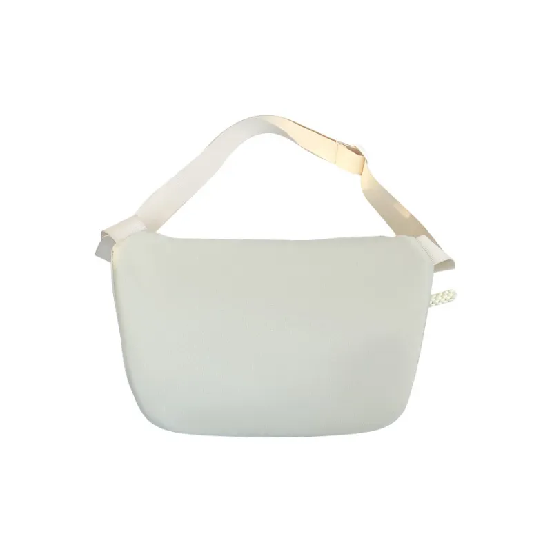 DOSRFINI High quality Fabric Crossbody Bag Medium Size Unisex White/Black-3