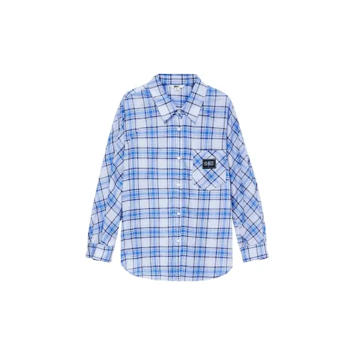 LINCchic Shirts Women's Urban Blue Black Plaid