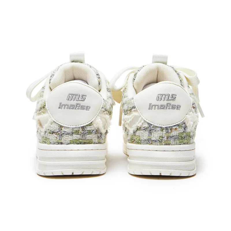 IMARSE Skateboard Shoes Unisex Low Top White/Green/Gray-5