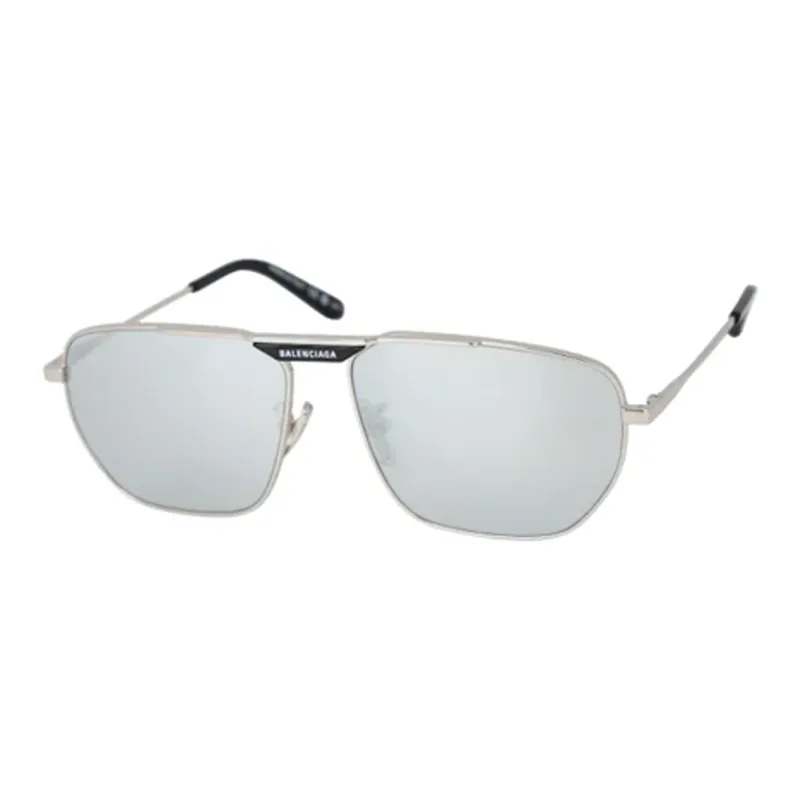 Balenciaga Irregular Shape Sunglasses Unisex Silver-0