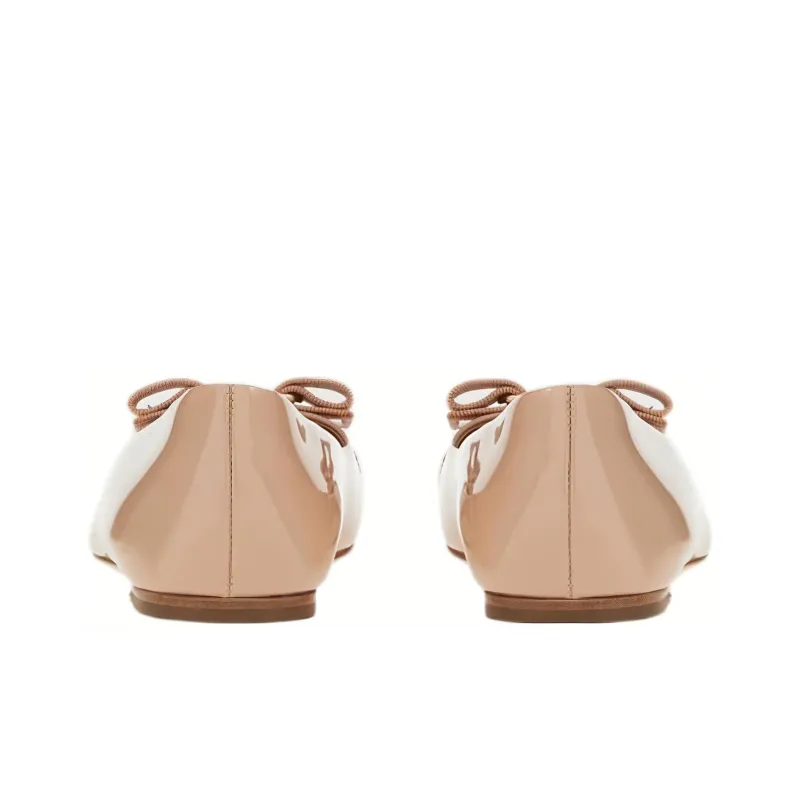 FERRAGAMO Varina Leather Ballerina Shoes-4