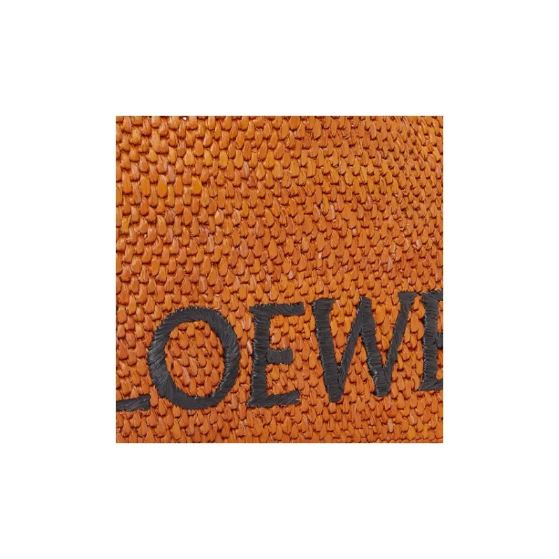 LOEWE Font Tote Raffia Tote Bag Shopping Bag Handbag Small Size Women's Honey Gold-6
