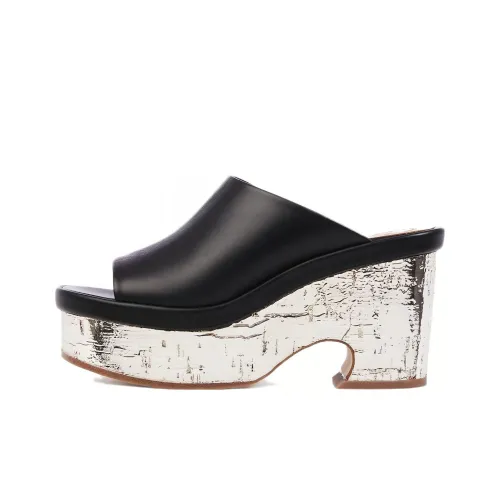 Chloé Oli Platform Leather Mules