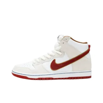 Nike Sb Dunk High Sail Bright Crimson