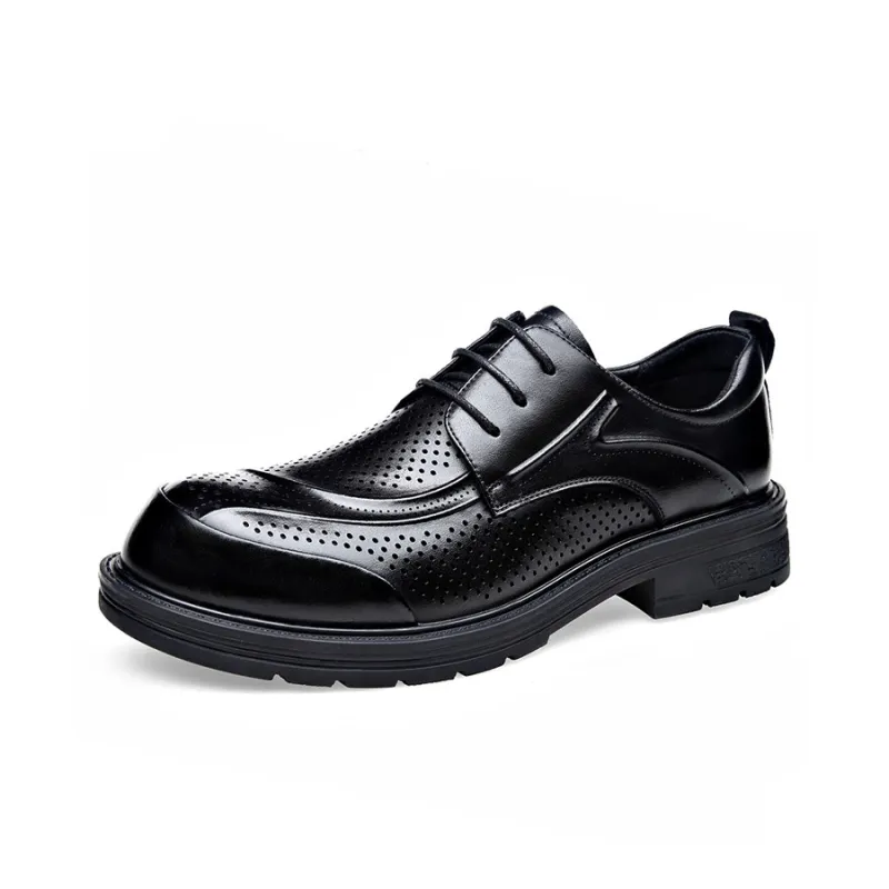 YEDANI Dress Shoes Men Low Top Black/Brown-1