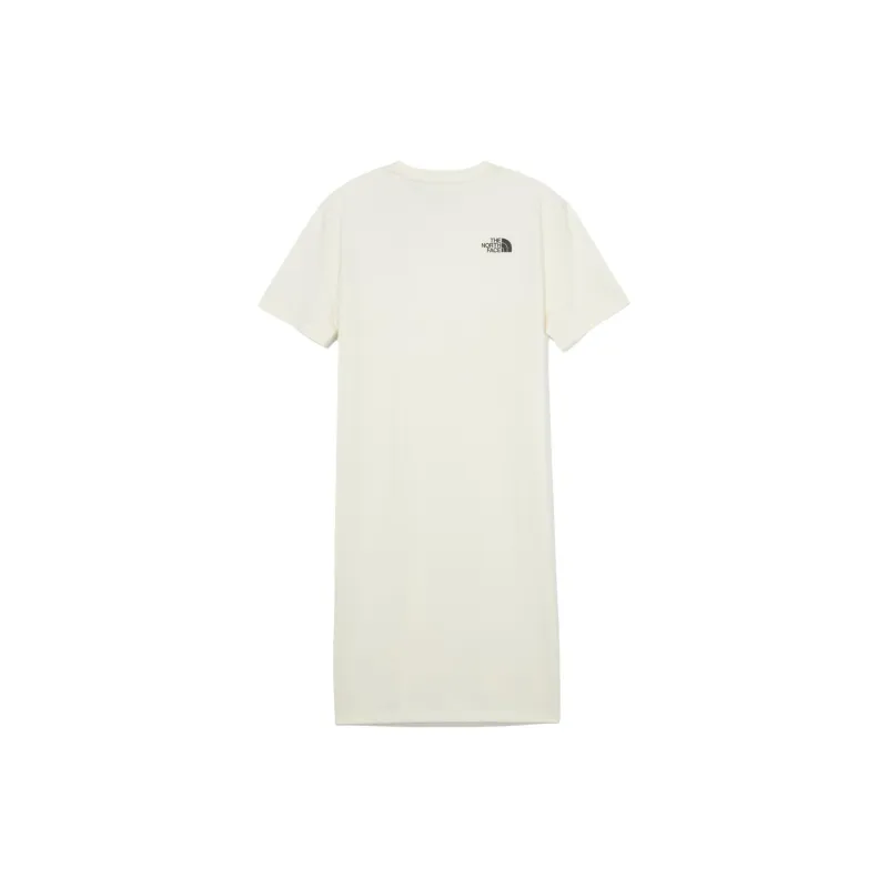 THE NORTH FACE W'S Essential S/S Midi Dress Short Sleeved Dress Women's Cream White-1