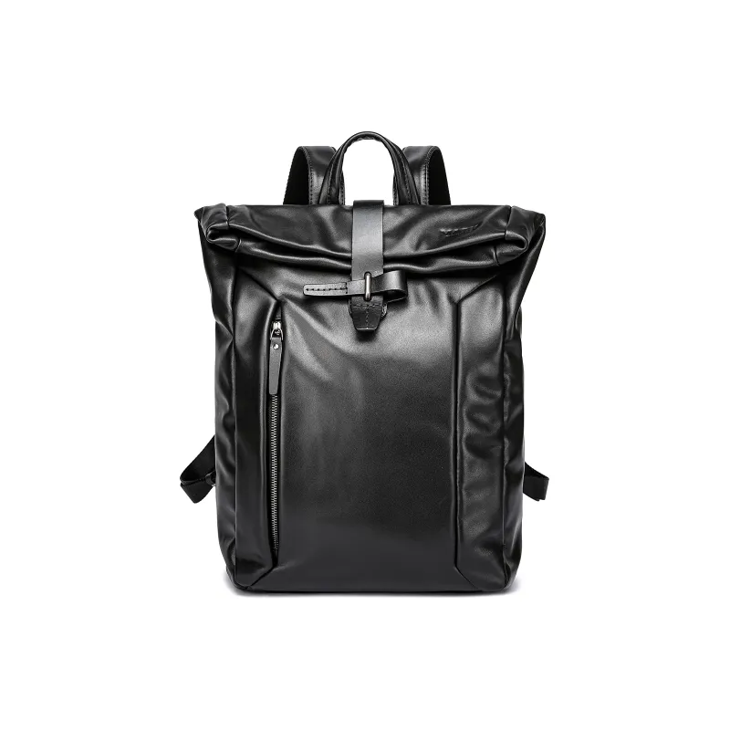 FAIRWHALE Cow Leather Backpack Regular Men's Black-0