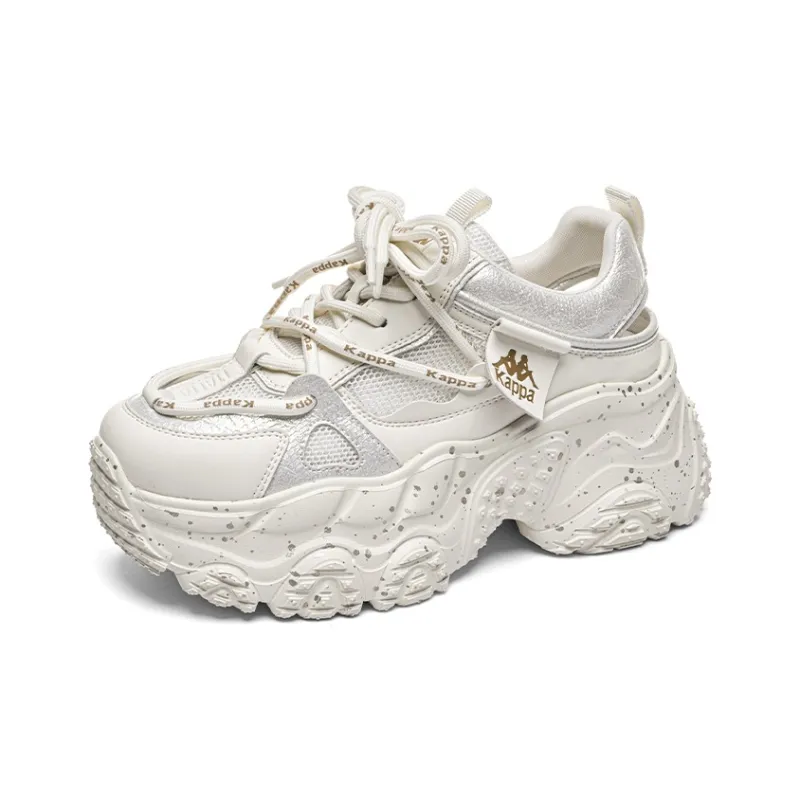 Kappa Anti Slip And Wear Resistant Height Increasing Low Top Chunky Sneakers Women's Cool Gray-2