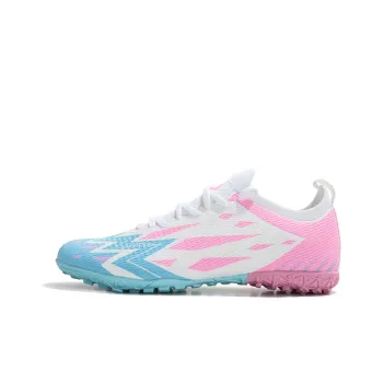 Jifffly Cushioned Anti Slip And Wear Resistant Lightweight Soccer Shoes Unisex White Blue Pink