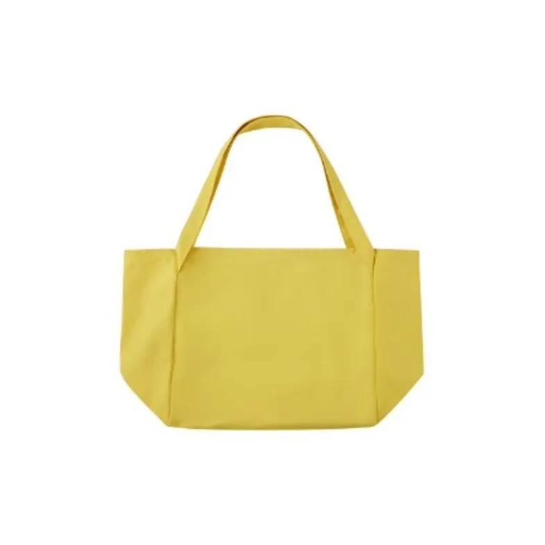DANGEROUSPEOPLE Cotton Tote Bag, Shopping Bag, Shoulder Bag, Handbag Regular Unisex Yellow/Ecru/Green/Pink-1