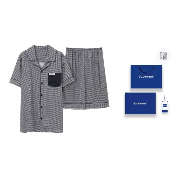 Floating Light Islands Pajama Set Men's Gray