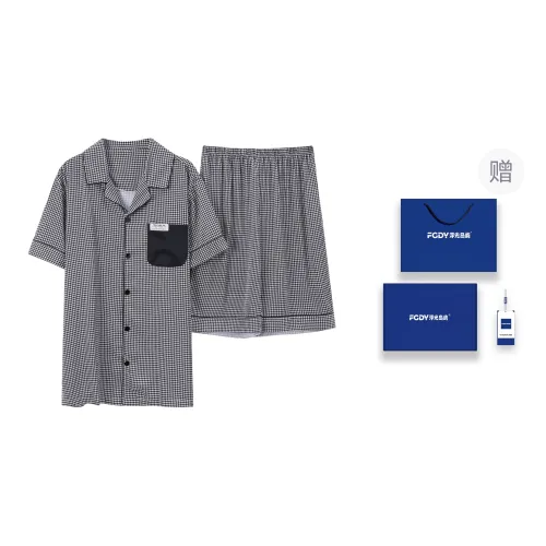 Floating Light Islands Pajama Set Men's Gray