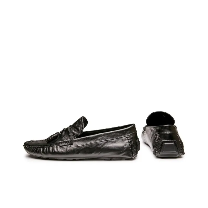 LEYGMENLG Men's Casual Shoes Men Low Top Black-4